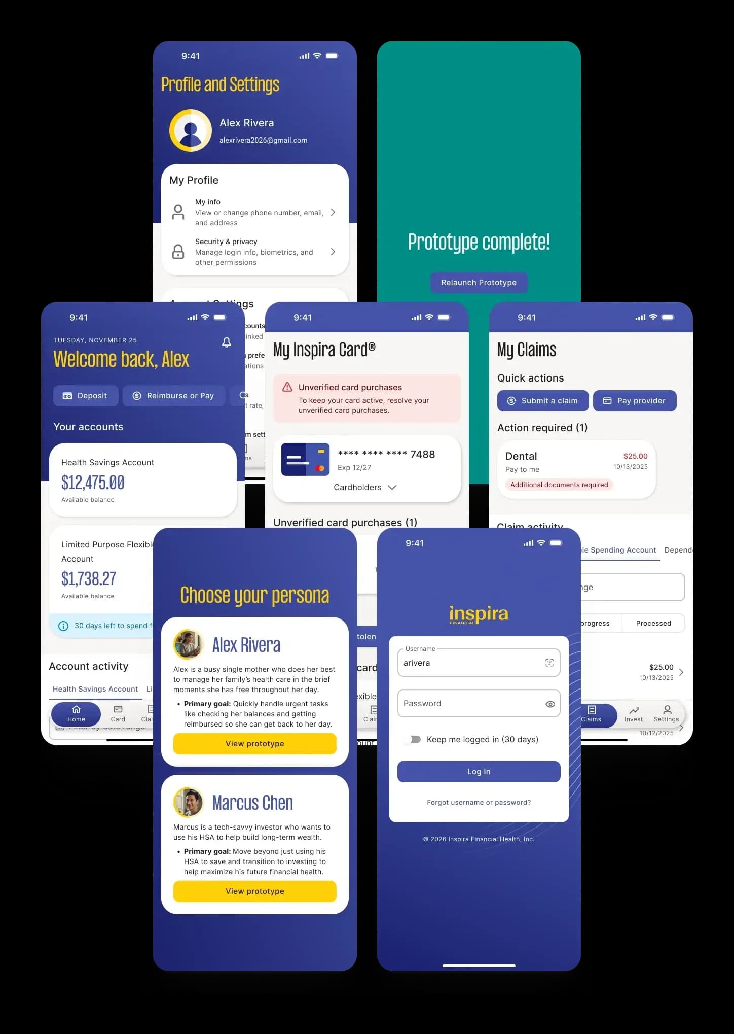 Inspira Mobile App, screenshot