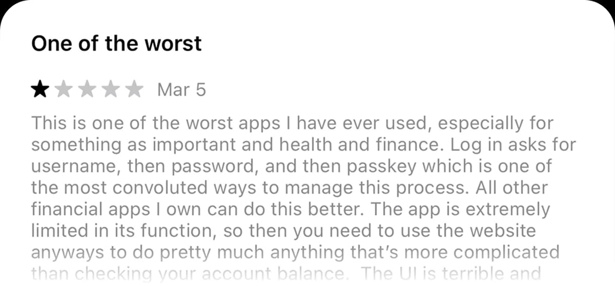 Login, and an app too limited to use
